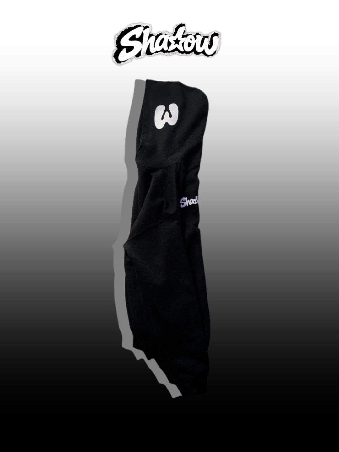 NEW!! black and White shadow hoodie