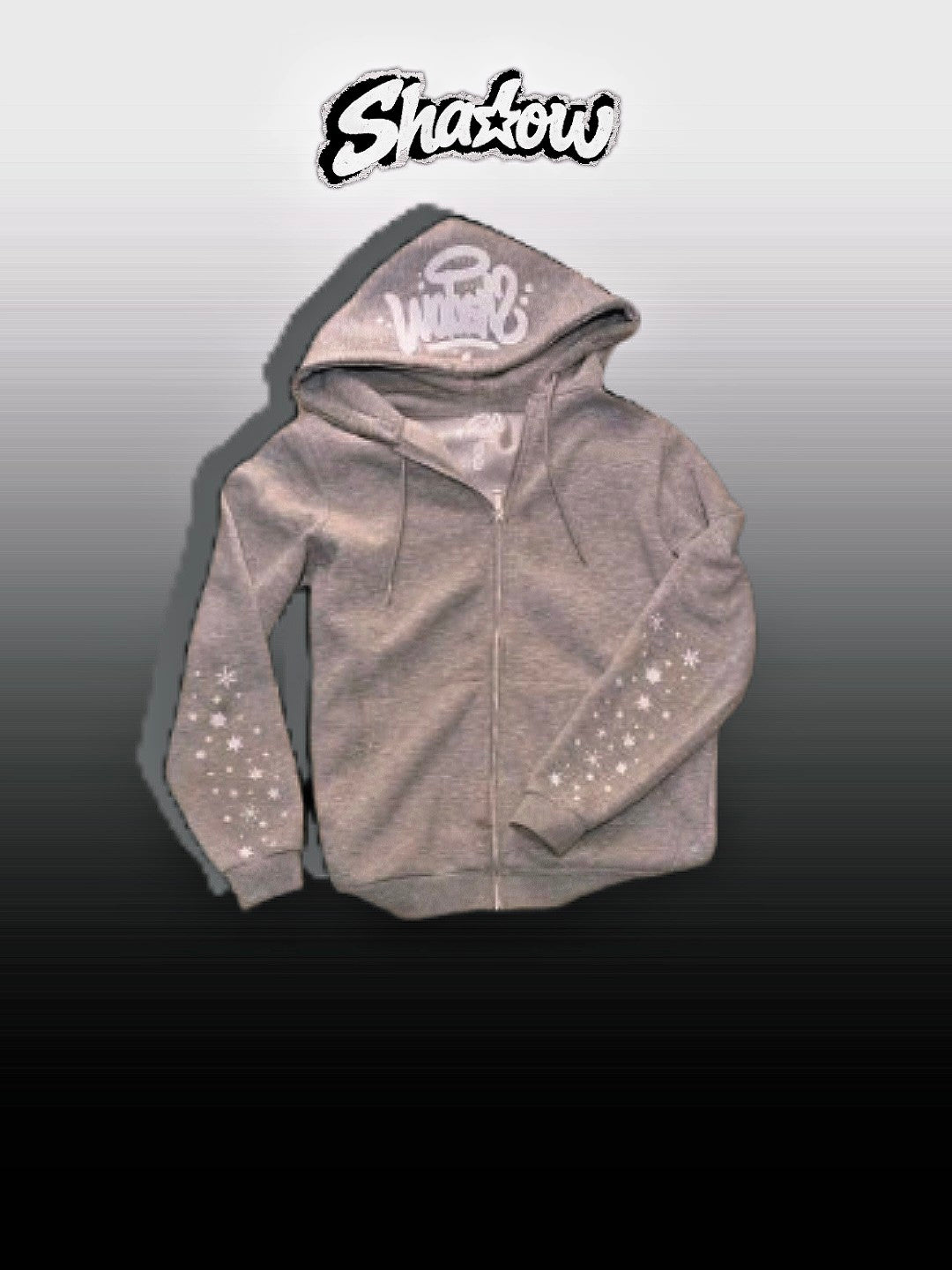 Gray and White shadow hoodie LIMITED EDITION