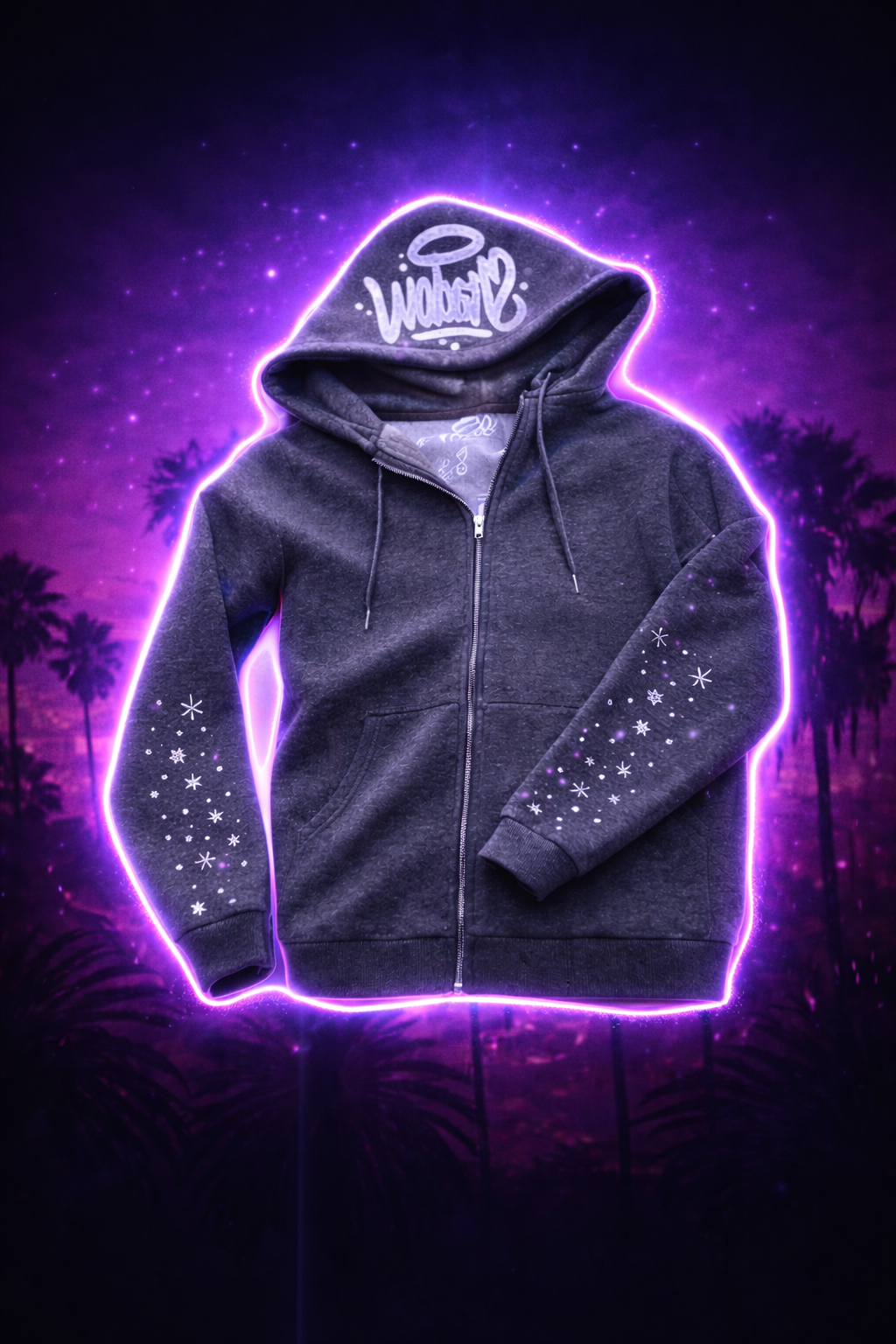 Gray and White shadow hoodie LIMITED EDITION