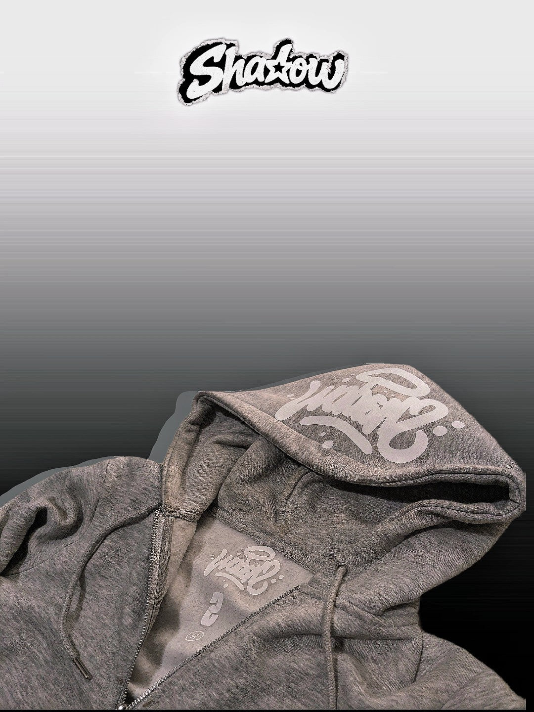 Gray and White shadow hoodie LIMITED EDITION