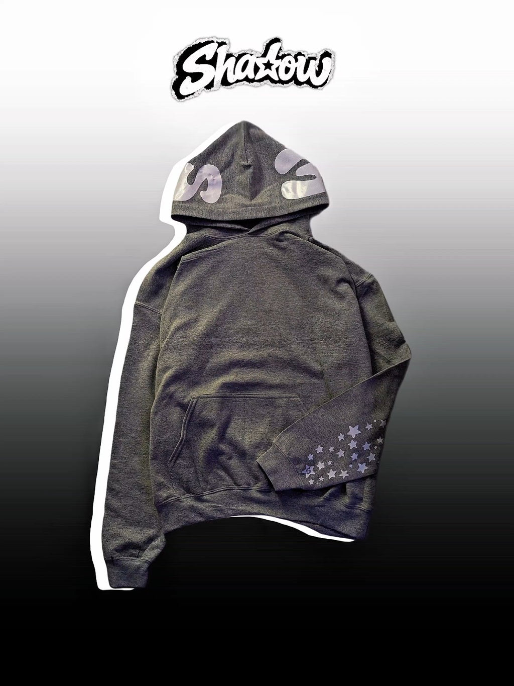 NEW!! White and Gray shadow hoodie