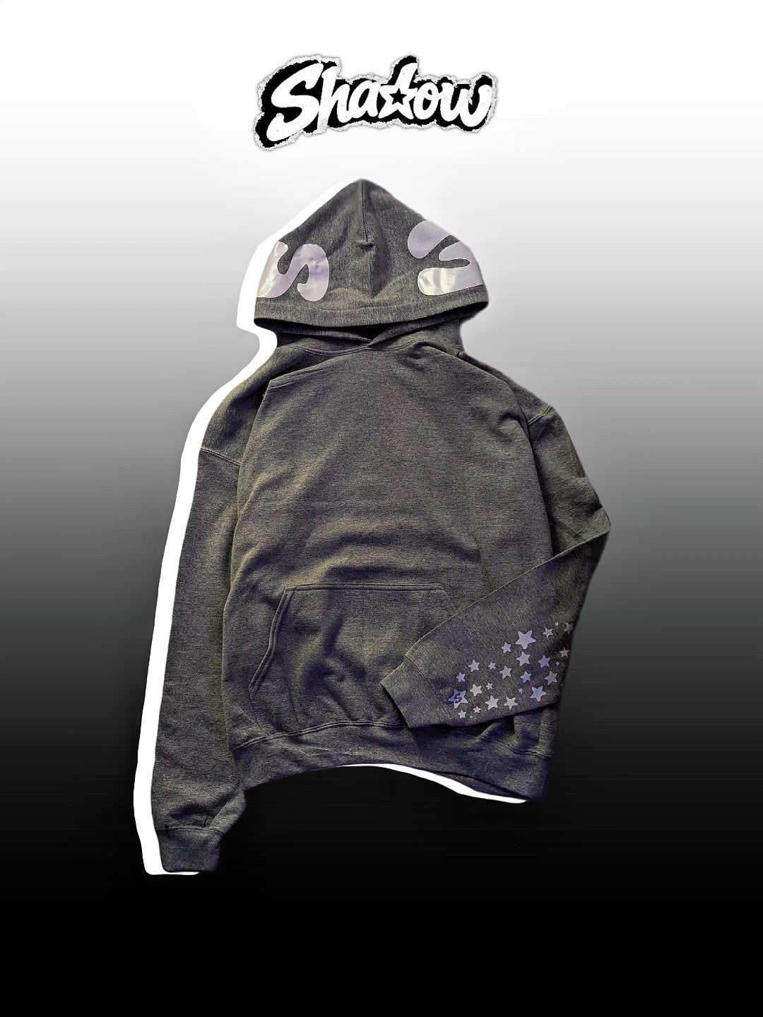 NEW!! White and Gray shadow hoodie