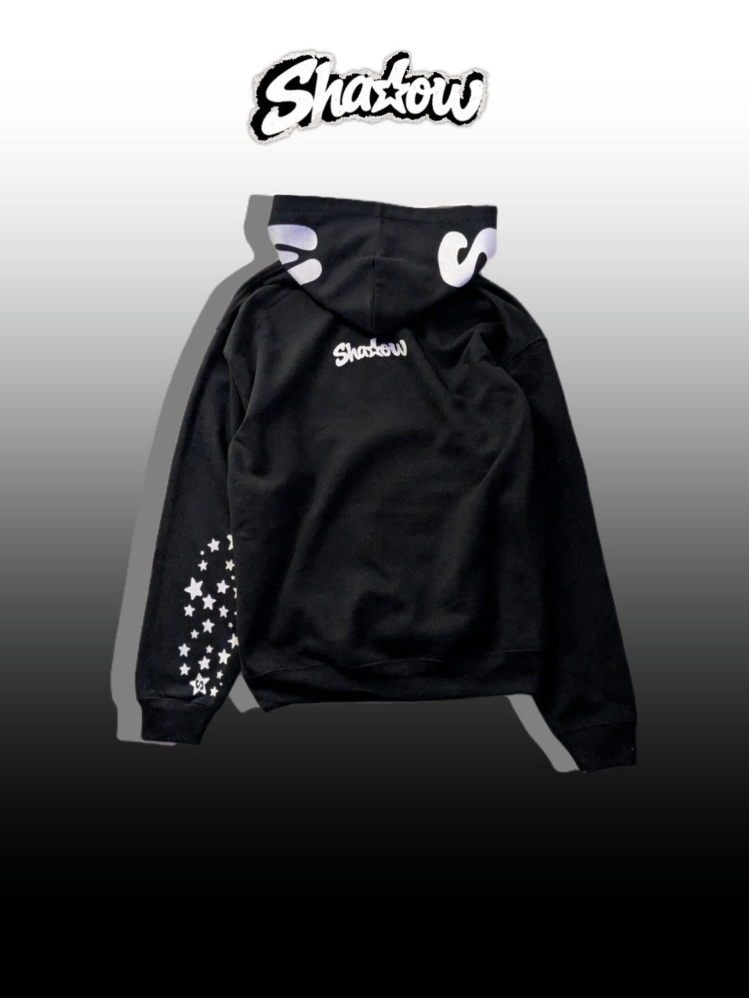NEW!! black and White shadow hoodie