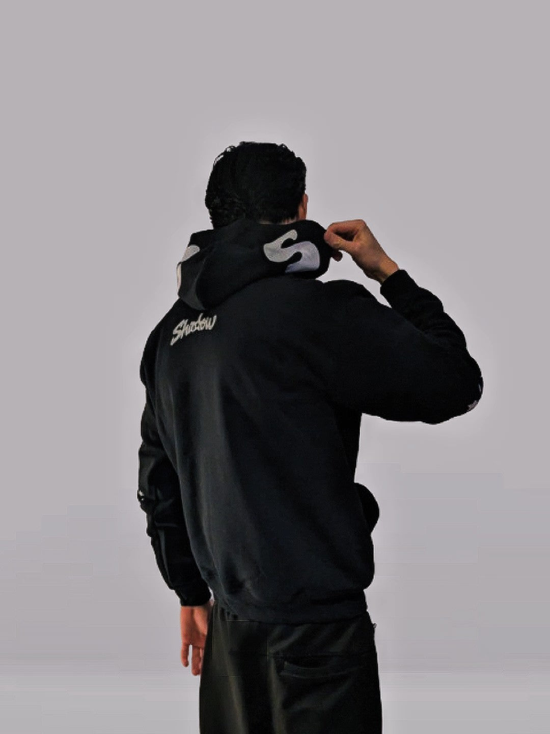 NEW!! black and White shadow hoodie