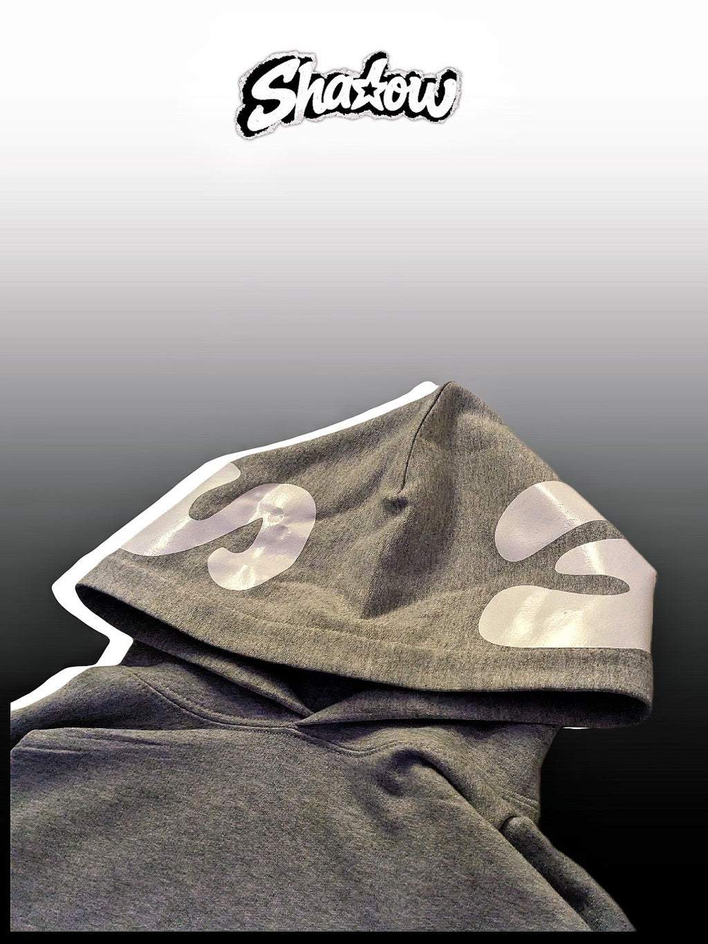 NEW!! White and Gray shadow hoodie